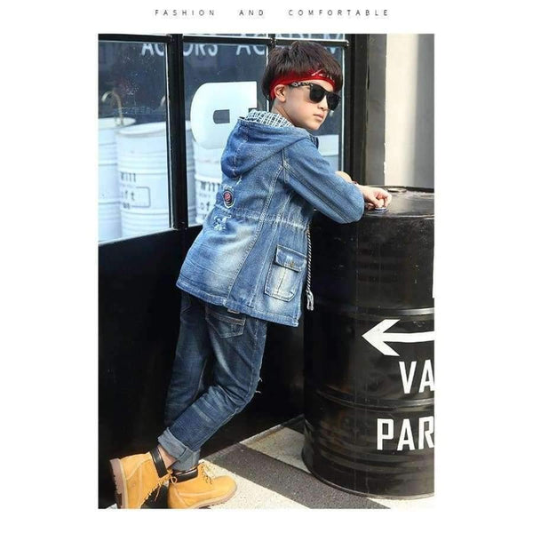 Planet Gates Photo Color / 4 Boy Clothes For Teenagers Boys Denim Jacket 2018 Spring Outerwear For Children Kids Coat For Boys 4 5 7 9 11 13 15 Years