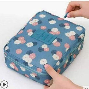 Planet Gates Photo Color 8 Multifunction waterproof Toiletry Make Up Organizer double-layer makeup bag Man Women travel cosmetic bag wash bag