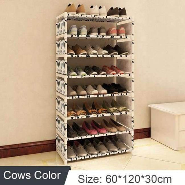 Planet Gates Photo Color 8 Shoe Rack Stand Assembly Stainless Steel Door Shoes Organizer multi-function Storage Cabinet space saver for Home Furniture
