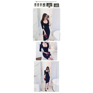 Planet Gates photo color / S Fashion womens new arrival plaid wild personality high quality slim sexy autumn v-neck temperament comfortable pencil dress
