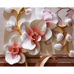 Planet Gates Photo wallpaper 3D Phalaenopsis relief wall Modern fashion floral decorative painting papier peint mural 3d wallpaper