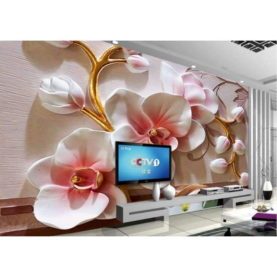 Planet Gates Photo wallpaper 3D Phalaenopsis relief wall Modern fashion floral decorative painting papier peint mural 3d wallpaper