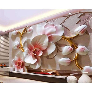 Planet Gates Photo wallpaper 3D Phalaenopsis relief wall Modern fashion floral decorative painting papier peint mural 3d wallpaper