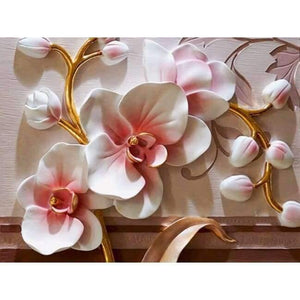 Planet Gates Photo wallpaper 3D Phalaenopsis relief wall Modern fashion floral decorative painting papier peint mural 3d wallpaper