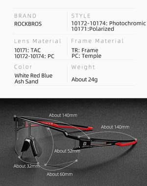 Planet Gates Photochromic Cycling Glasses Polarized Built-in Myopia Frame Sports Sunglasses Men Women Glasses Cycling Eyewear Goggle