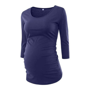 Planet Gates pic / L Women's Blouse Maternity Clothes Side Ruched 3 Quarter Sleeve Top Pregnancy Shirt Jersey Top Pregnant Clothes for Women Tops