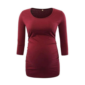 Planet Gates pic / L Women's Blouse Maternity Clothes Side Ruched 3 Quarter Sleeve Top Pregnancy Shirt Jersey Top Pregnant Clothes for Women Tops