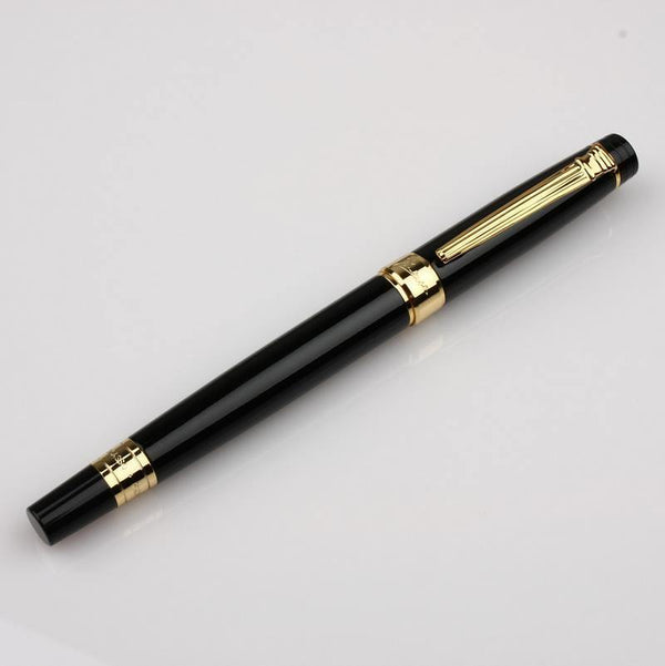 Planet Gates PICASSO 917 GLOSS BLACK AND GOLDEN MEDIUM NIB FOUNTAIN PEN NEW
