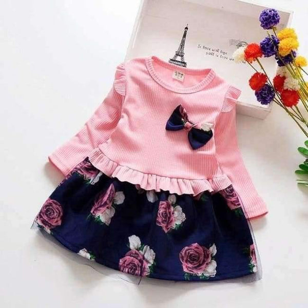 Planet Gates picture color 1 / 24M Baby spring Girl Dress Christmas Party Dresses Kids Girls Floral Clothes Children Girl Dress baby girl clothing dress
