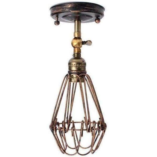 Planet Gates picture color 2 FRLED Fashion Vintage Wire Lamp Cage DIY Lampshade Industrial Lamp Guard Cage Lamp Shade Guard Classic Black Nordic Bulb Cover