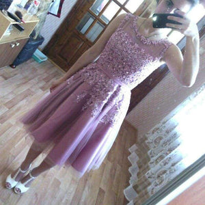 Planet Gates picture color / 2 Hot Sale Tulle Applique Pearls Short Prom Dress Party Cocktail Dresses Cap Sleeve Vestidos De Coctel Robe