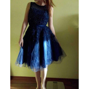 Planet Gates picture color / 2 Hot Sale Tulle Applique Pearls Short Prom Dress Party Cocktail Dresses Cap Sleeve Vestidos De Coctel Robe