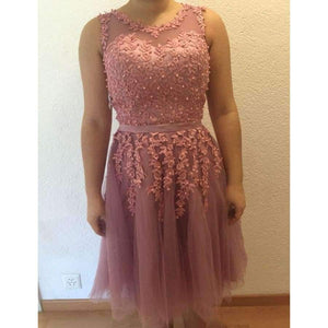 Planet Gates picture color / 2 Hot Sale Tulle Applique Pearls Short Prom Dress Party Cocktail Dresses Cap Sleeve Vestidos De Coctel Robe