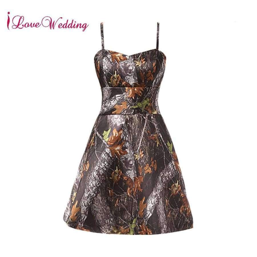 Planet Gates picture color / 2 Wedding 2018 Real Photo Camo Short Cocktail Dress Sexy Spaghetti Straps A Line Cheap Camo Dresses