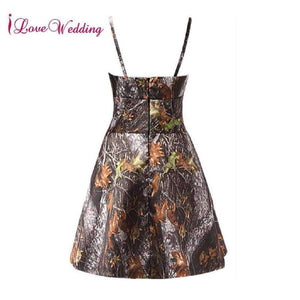 Planet Gates picture color / 2 Wedding 2018 Real Photo Camo Short Cocktail Dress Sexy Spaghetti Straps A Line Cheap Camo Dresses