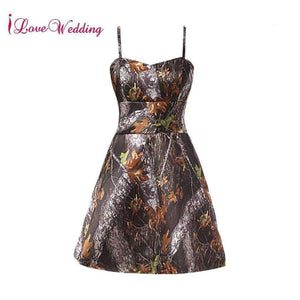 Planet Gates picture color / 2 Wedding 2018 Real Photo Camo Short Cocktail Dress Sexy Spaghetti Straps A Line Cheap Camo Dresses