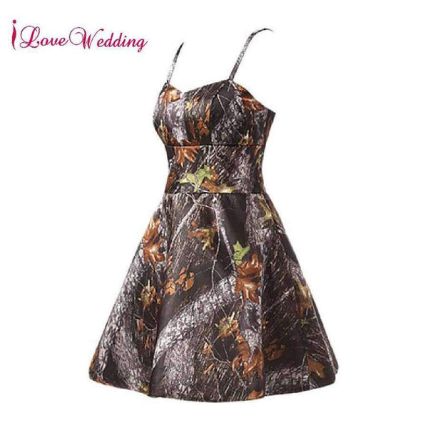 Planet Gates picture color / 2 Wedding 2018 Real Photo Camo Short Cocktail Dress Sexy Spaghetti Straps A Line Cheap Camo Dresses
