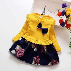Planet Gates picture color / 24M Baby spring Girl Dress Christmas Party Dresses Kids Girls Floral Clothes Children Girl Dress baby girl clothing dress