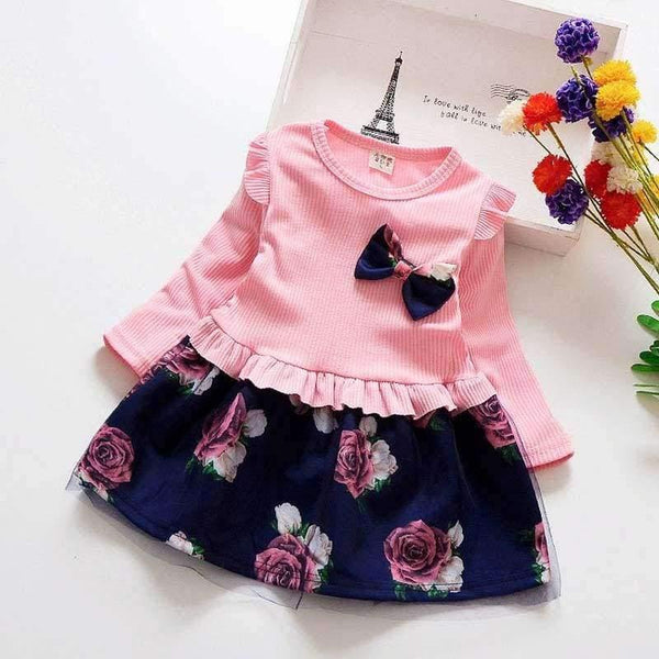 Planet Gates picture color / 24M Baby spring Girl Dress Christmas Party Dresses Kids Girls Floral Clothes Children Girl Dress baby girl clothing dress