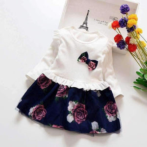 Planet Gates picture color / 24M Baby spring Girl Dress Christmas Party Dresses Kids Girls Floral Clothes Children Girl Dress baby girl clothing dress