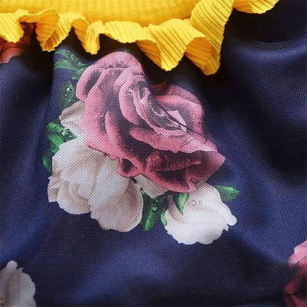 Baby spring Girl Dress Christmas Party Dresses Kids Girls Floral Clothes Children Girl Dress baby girl clothing dress - Planet Gates