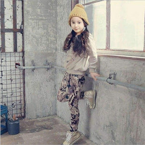 Planet Gates picture color / 3T Teenage Girls Clothing Sets Autumn Letter Print T-shirts + Harem Pants Costume Kids Clothes Vetement Enfant Fille 12 13 14