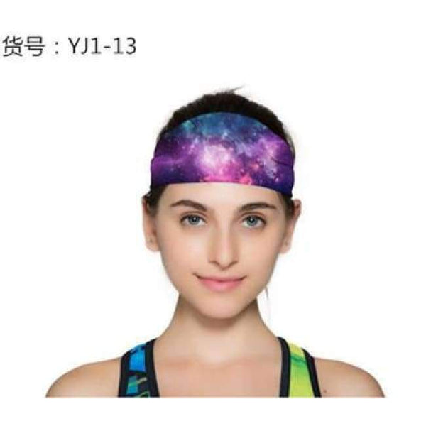 Planet Gates Picture Color 4 Yoga Headband Sport Elastic Hair Bands  2Pcs/Lot Sports Yoga Accessory Wide Headband Stretch Dance Bike Fitness Hairband