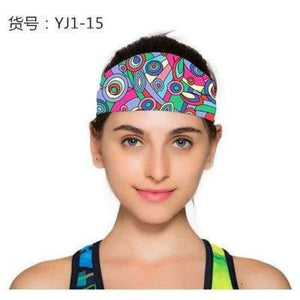 Planet Gates Picture Color 5 Yoga Headband Sport Elastic Hair Bands  2Pcs/Lot Sports Yoga Accessory Wide Headband Stretch Dance Bike Fitness Hairband