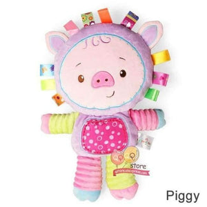 Planet Gates Piggy Kids Plush Baby Rattle Stuffed Animal Cat Developing Educational Learning Toys Gift for Toddler Children 0-12 month