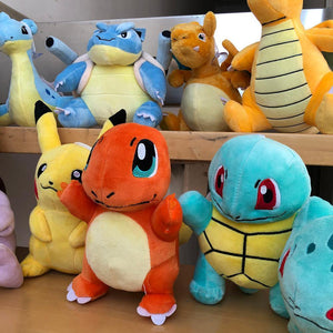 Pikachu Charmander Eevee Squirtle Snorlax Plush Toy Cute Anime Cartoon Stuffed Toy For Children Baby Birthday Peluche Gift