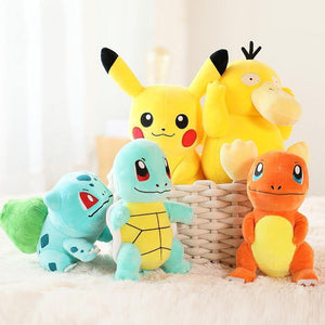 Pikachu Charmander Squirtle Bulbasaur Eevee Plush Doll Snorlax Jigglypuff Gengar Lapras Stuffed Toys Gifts For Children Kids