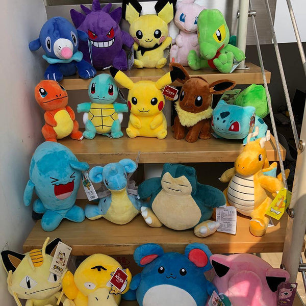 Pikachu Charmander Squirtle Bulbasaur Eevee Plush Doll Snorlax Jigglypuff Gengar Lapras Stuffed Toys Gifts For Children Kids