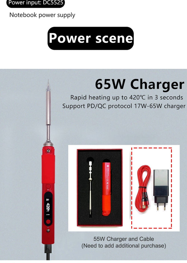 Planet Gates Pine64 Pinecil Soldering Iron Portable Mini USB Interface For Welding tools constant temperature Intelligent maintenance Electr