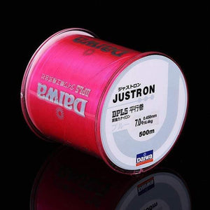 Planet Gates Pink / 0.4 500m Super Strong Daiwa Justron Nylon Fishing Line 2LB - 40LB 7 Colors Japan Monofilament Main Line with Plastic Box