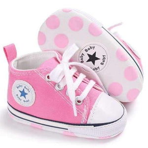 Planet Gates Pink / 0-6 Months Newborn Sneakers Baby girls Boys Lace-up Canvas Shoes Active All Star Zapatos Bebe Toddler Shoes Infantil Sapatos