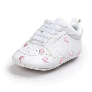 Planet Gates Pink / 0-6 Months Newborn Sports Red Heart Five Star Baby Shoes Soft Soles White First Walkers