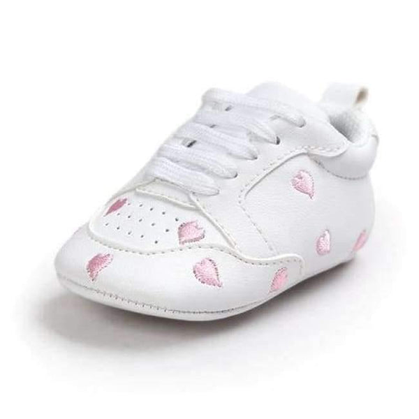 Planet Gates Pink / 0-6 Months Newborn Sports Red Heart Five Star Baby Shoes Soft Soles White First Walkers