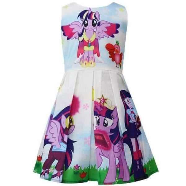 Planet Gates Pink 1 / 2T Baby Summer Princess Little Pony Rainbow Dresses For Girls Halloween Birthday Party Vestidos Dress Children Clothing