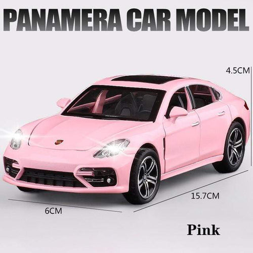 Planet Gates Pink 1:32 Porsches Panamera Coupe Alloy Car Model Diecasts Toy Vehicles Metal Car Model Simulation Sound Light Collection Kids Gift