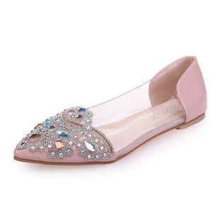 Planet Gates Pink 1 / 4 ANOVISHANA women Ballet flats shoes women Rhinstone ballerina flats women flats shoes luxury shoes Crystal wedding shoes D401