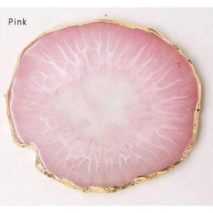 Planet Gates pink 10 Color Resin Nail Art Painting Gel Palette Golden Edge Polish Agate Mix Stir Crystal Gem Plate Manicure Accessory New DIY Tool