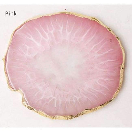 Planet Gates pink 10 Color Resin Nail Art Painting Gel Palette Golden Edge Polish Agate Mix Stir Crystal Gem Plate Manicure Accessory New DIY Tool