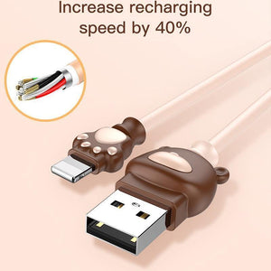 Planet Gates Pink / 100cm Baseus Cute Bear USB Cable For iPhone X 8 7 6 6s Plus 5 5s Mobile Phone Cable Fast Data Sync Charging For iPhone Charger Cable
