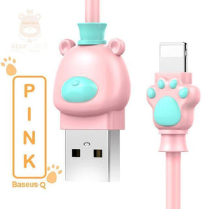 Planet Gates Pink / 100cm Baseus Cute Bear USB Cable For iPhone X 8 7 6 6s Plus 5 5s Mobile Phone Cable Fast Data Sync Charging For iPhone Charger Cable