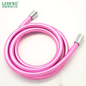 LEDFRE PVC Shower Hose Silver PVC Hose Plumbing Flexible Hose For Bathroom Handheld Showerhead F1/2*F1/2 For 16" 40" 60" 80"