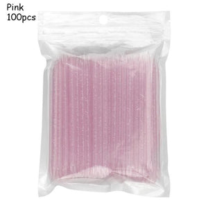 Planet Gates Pink 100P 25/50/100Pcs Reusable Crystal Stick Double End Nail Art Cuticle Pusher Cuticle Remover Tool Pedicure Care Nails Manicures Tools