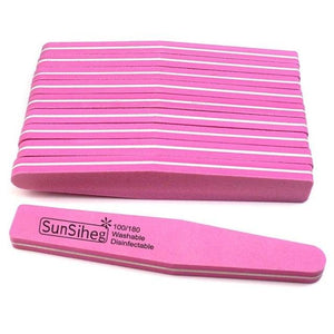 Planet Gates pink 10pcs/lot Rhombus Double Side Nail files buffer 100/180 Polishing Grinding Manicure Pedicure Nail Buffers File Tools