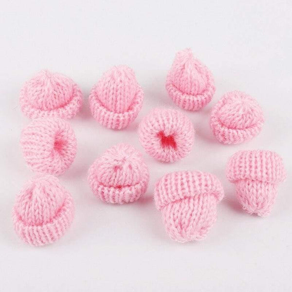 Planet Gates Pink 10pcs Sewing Mini Soft Hat For Garment Decoration Kid's Doll Hat Children Hair Accessories DIY Art Craft Material