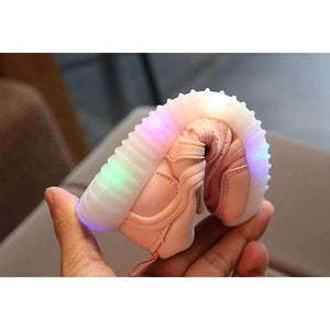 Planet Gates pink / 11 Cool soft cute baby toddlers slip on Spring/autumn Lovely LED lighting baby first walkers sneakers glitter girls boys shoes