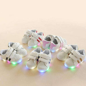 Planet Gates Pink / 11 LED lighting up shoes kids all seasons running sports sneakers children excellent Lovely boys girls baby shoes